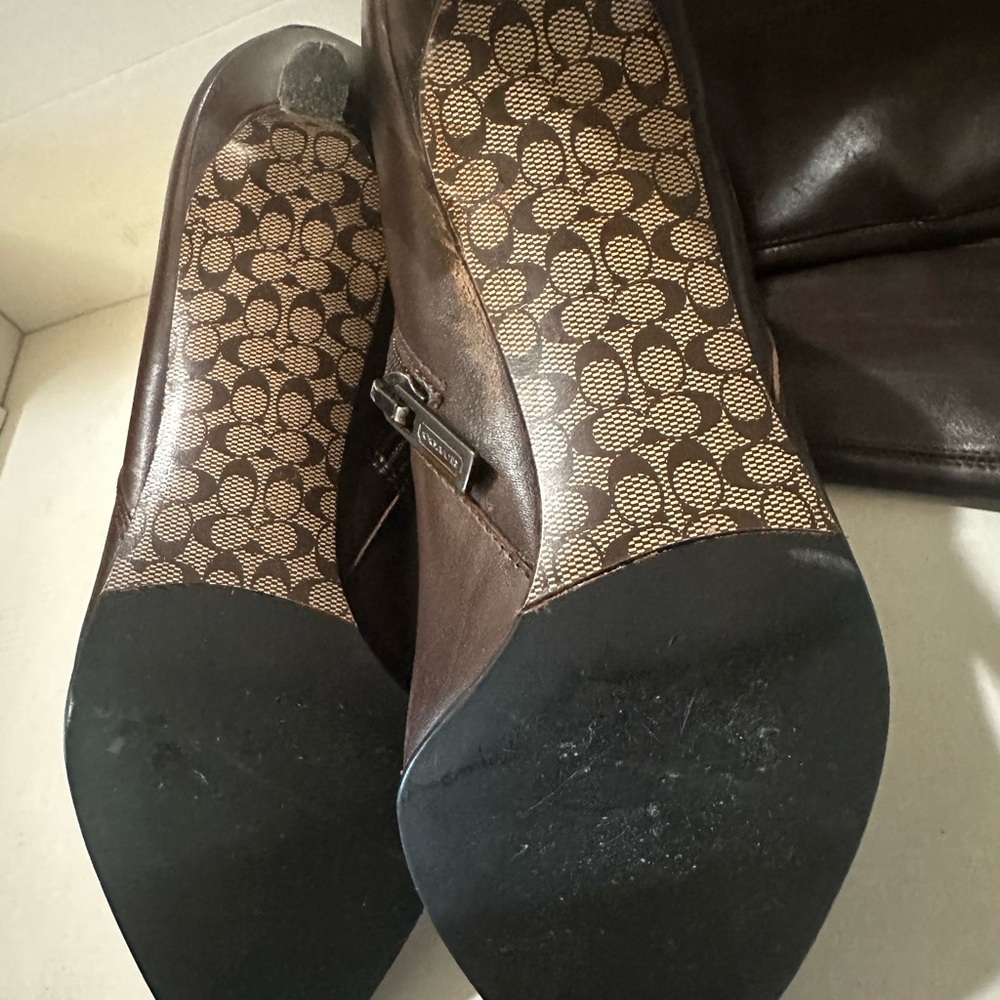 Coach Brown Heeled Boots